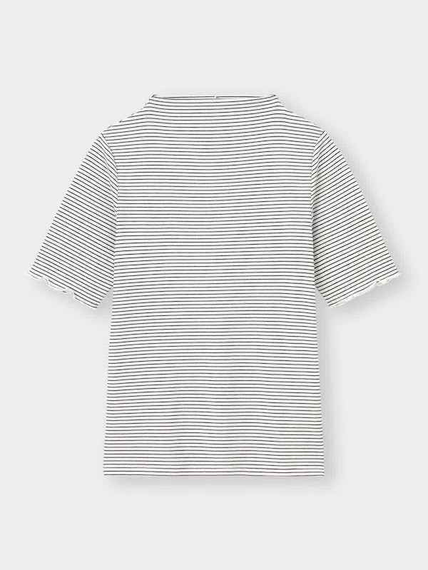 ソフトリブT(5分袖)(ボーダー)Q+E