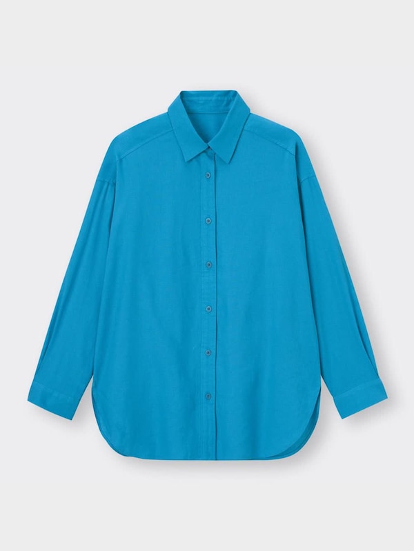 リネンブレンドオーバーサイズシャツ(長袖)+OS(米国仕様)