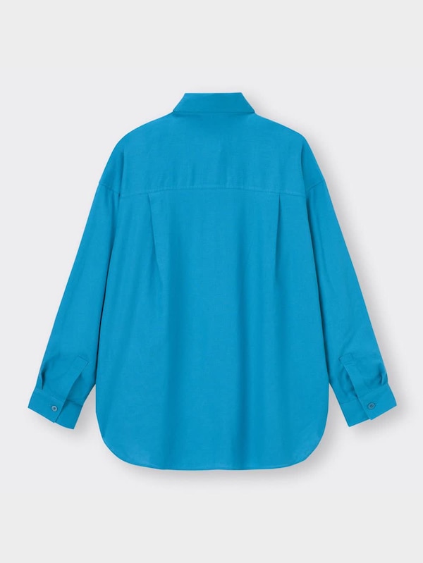 リネンブレンドオーバーサイズシャツ(長袖)+OS(米国仕様)