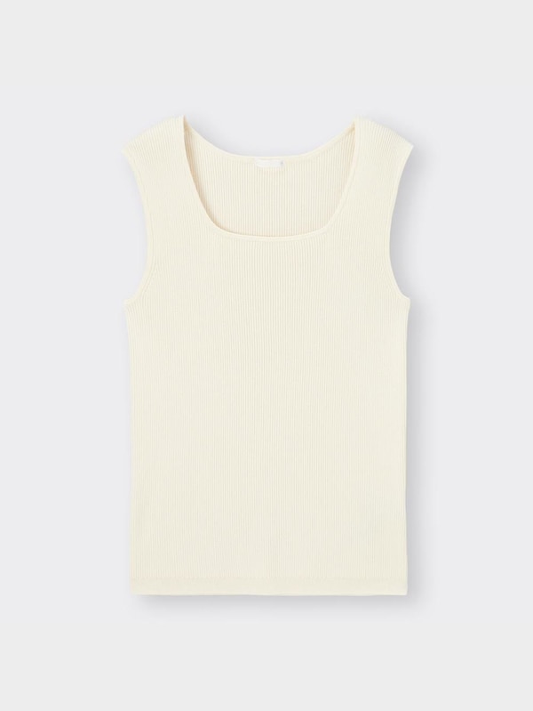 リブスクエアネックニットタンクトップ+OS(米国仕様)