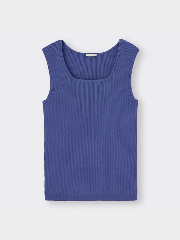 リブスクエアネックニットタンクトップ+OS(米国仕様)