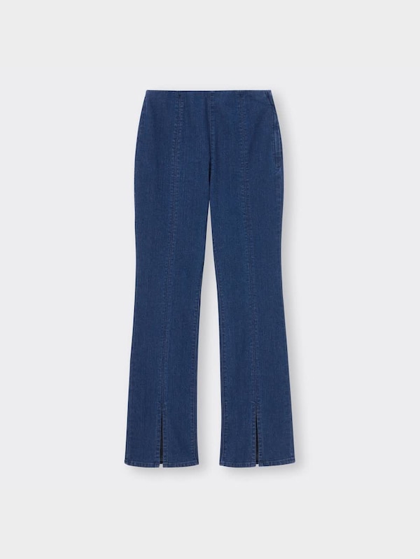 ハイライズフロントスリットフレアジーンズB