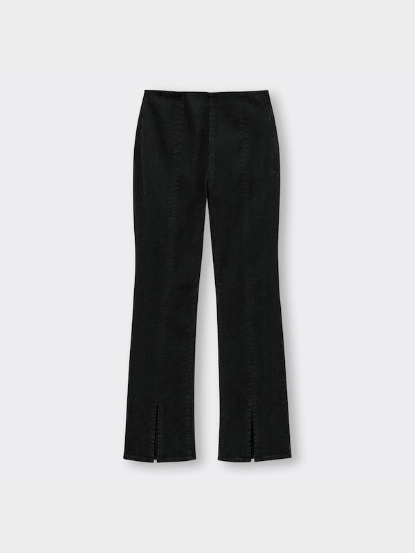 ハイライズフロントスリットフレアジーンズB