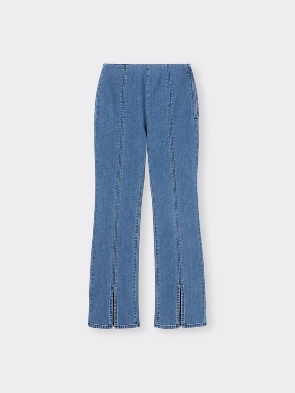 ハイライズフロントスリットフレアジーンズB