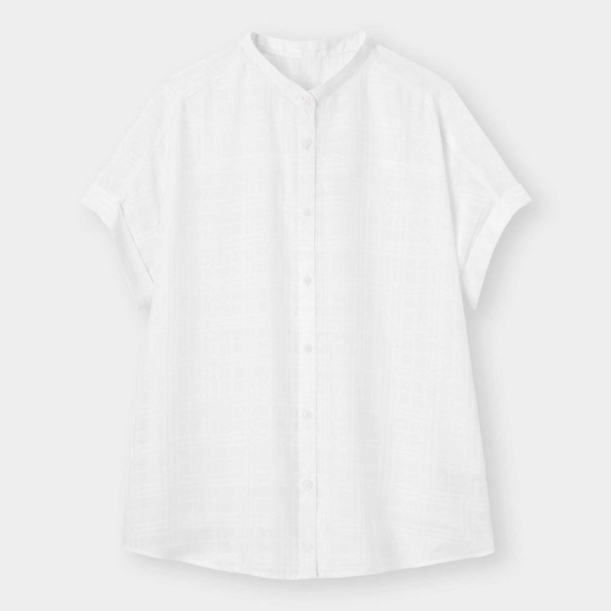 GU公式 | シアーチェックシャツ(半袖)+E