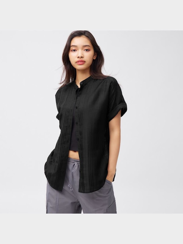 シアーチェックシャツ(半袖)+E