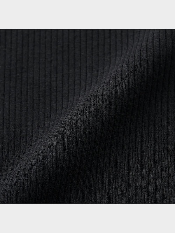 リブフロントボタンオフショルダーT(半袖)Q