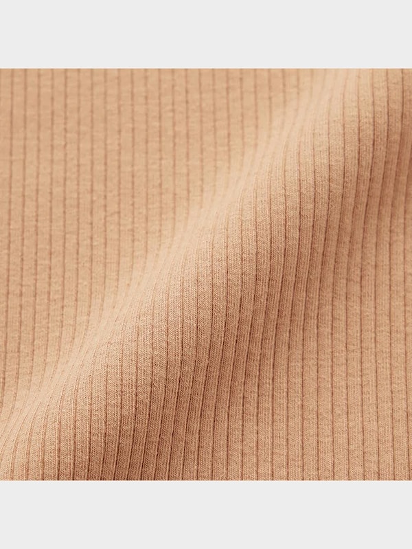 リブフロントボタンオフショルダーT(半袖)Q