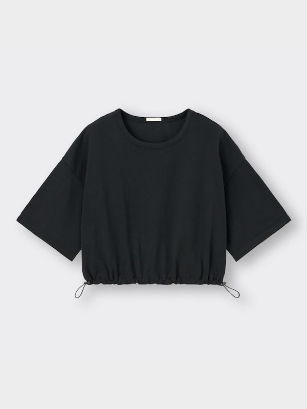 ウエストドローストリングT(5分袖)Q+E