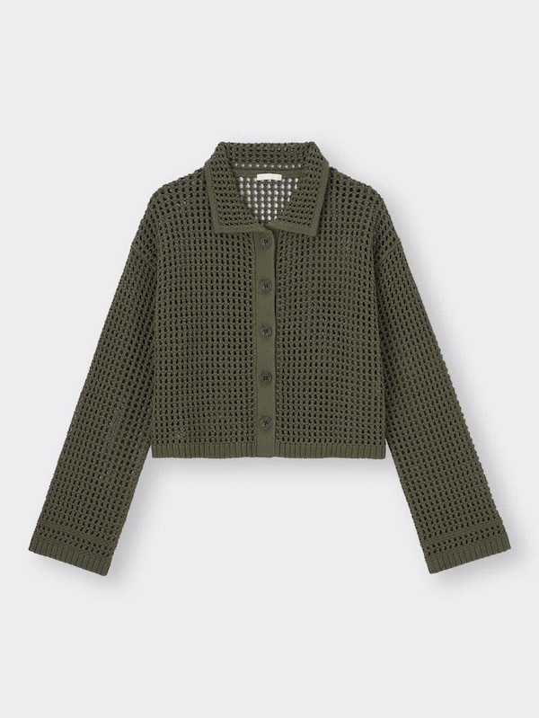 メッシュカーディガン(長袖)QOSB+EC