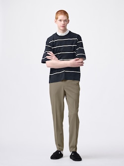 ウォッシャブルテーパードトラウザーSW+EC(丈長め77.0cm)