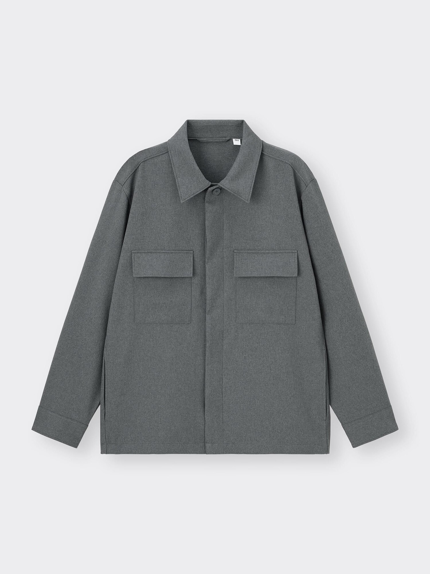 ブラック・グレー チェック GU公式 | ダブルポケットシャツ+OS(米国仕様)