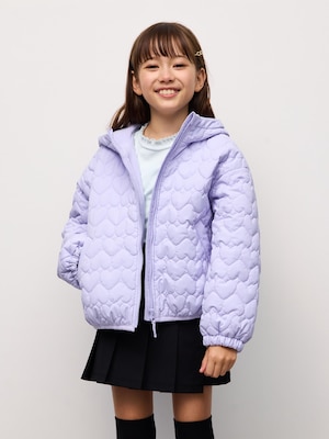 GIRLSウォームパデッドハートキルティングブルゾン