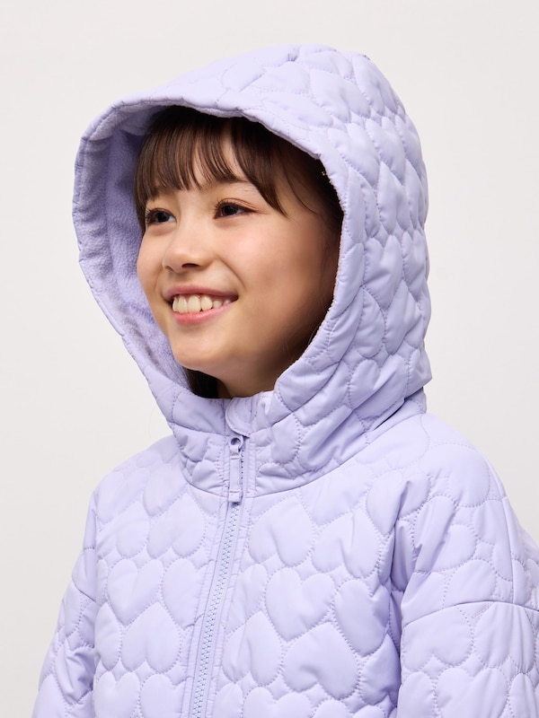 GIRLSウォームパデッドハートキルティングブルゾン