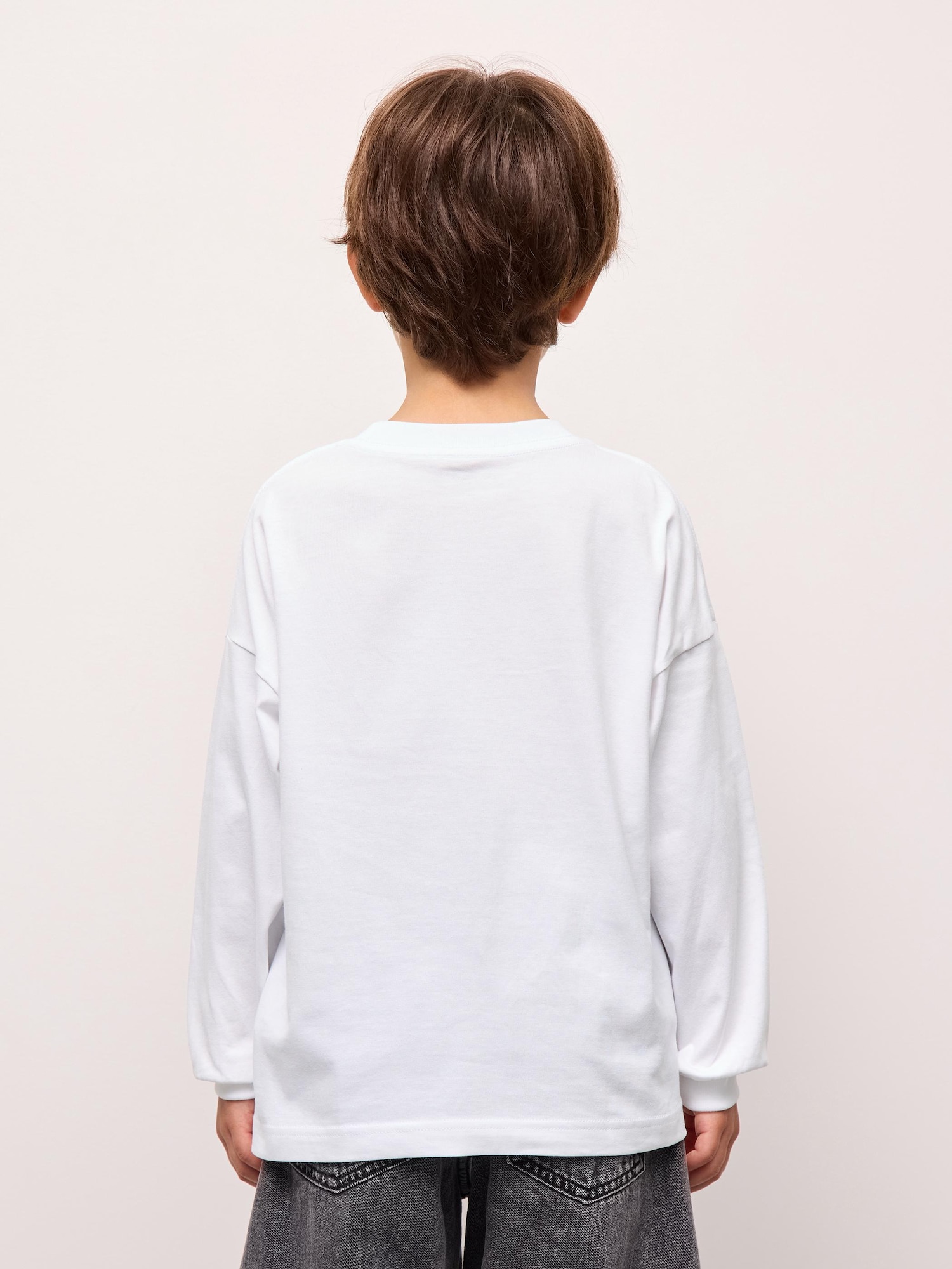 GU公式 | KIDS コットンポケットT(長袖)(キッズ) 本日限定値下げ
