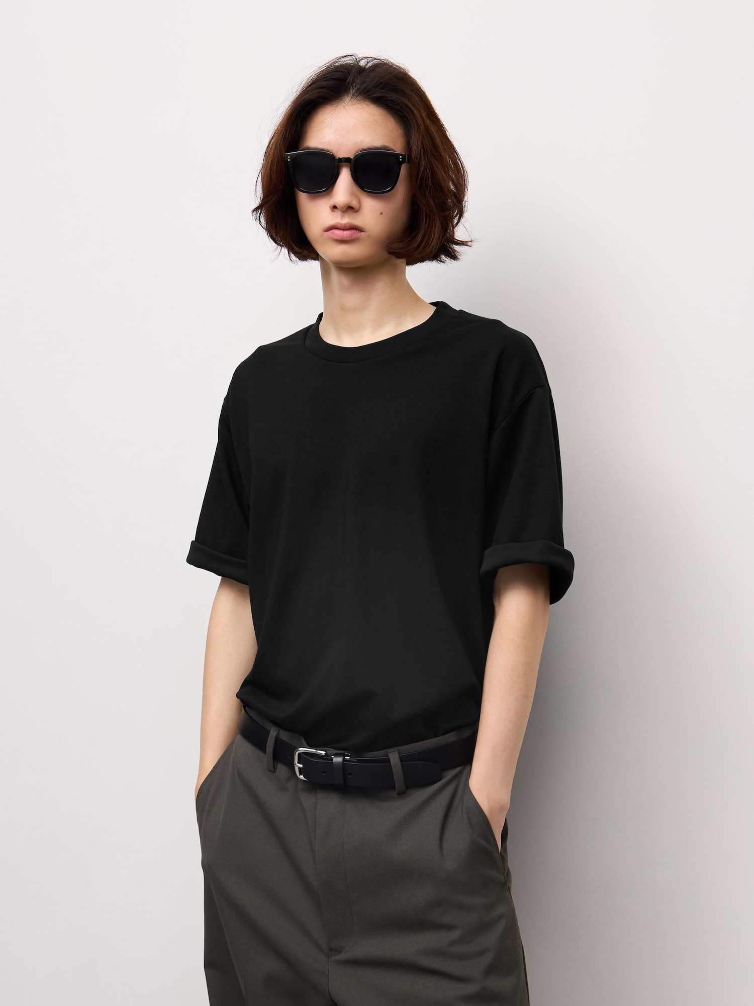 Dry Ponte 5/10-Sleeve T-Shirt β Black