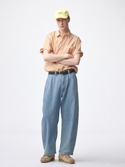 ライトデニムバレルレッグイージーパンツ(丈標準67.5～71.5cm)