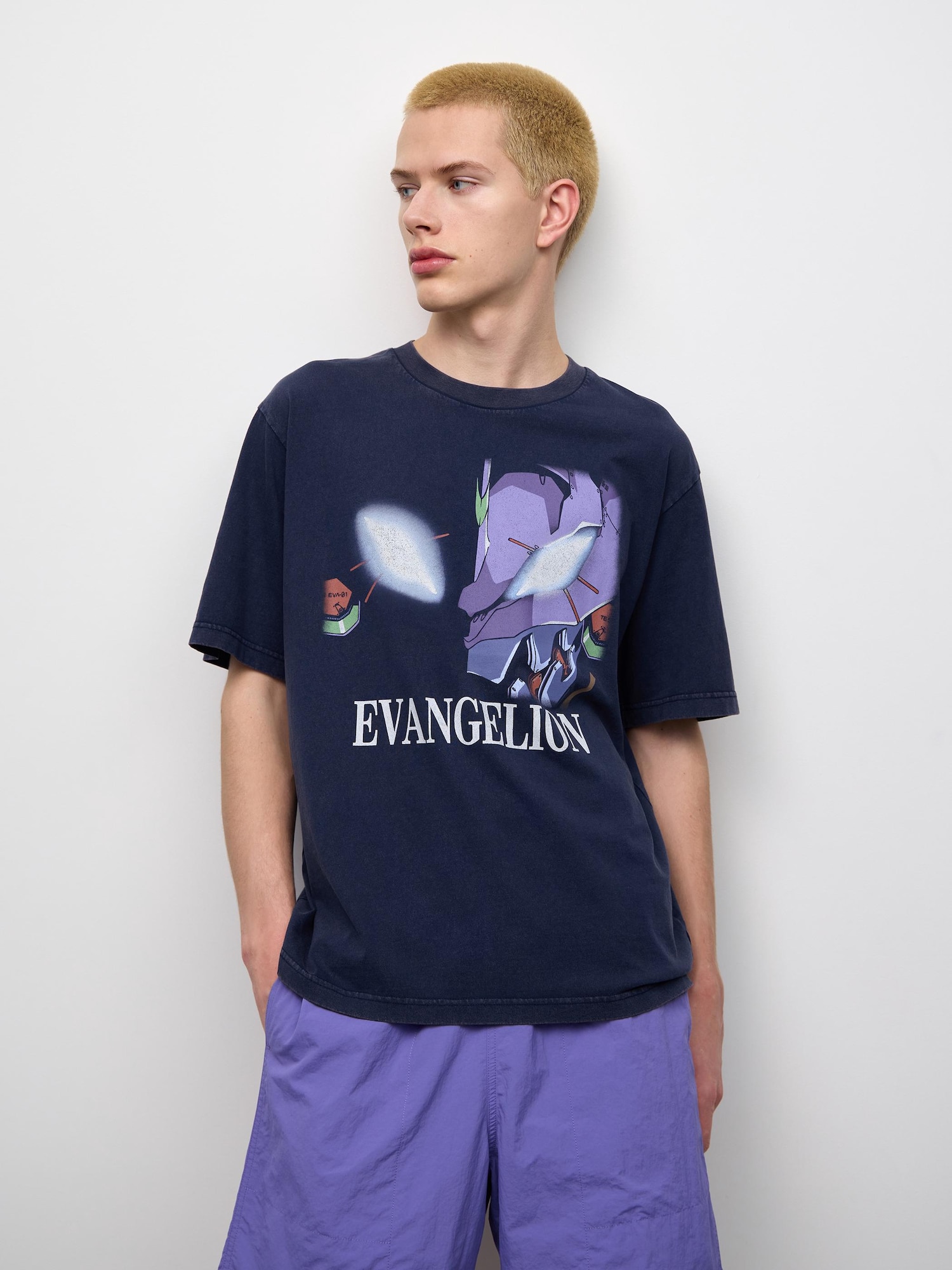 GU公式 | ウォッシュドグラフィックT EVANGELION(ユニセックス)