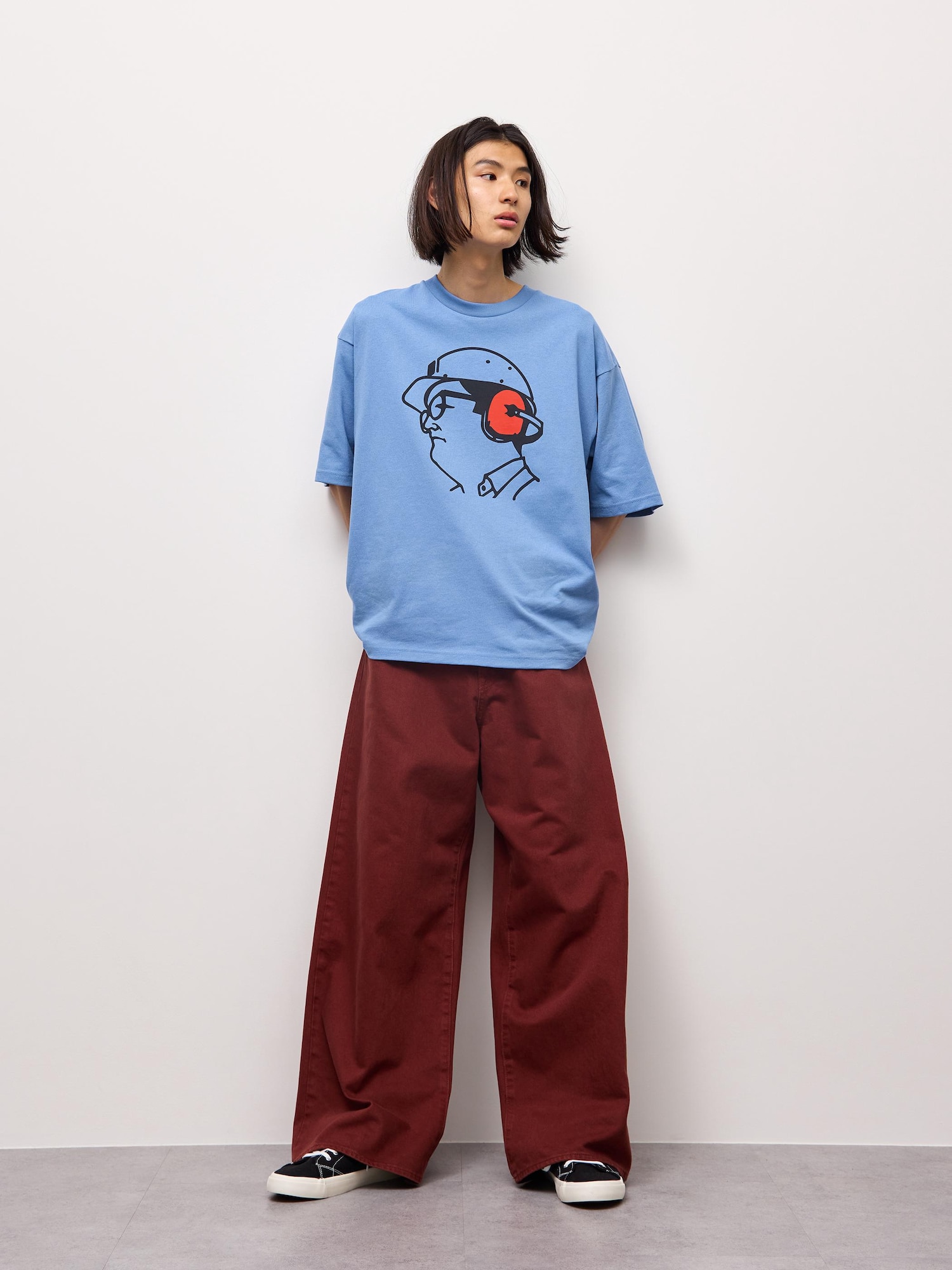 gu出品 GU公式 | ボクシーグラフィックT Factory Records PF(ユニセックス)