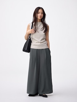 ドレープワイドパンツ+EC(丈短め61.0cm)