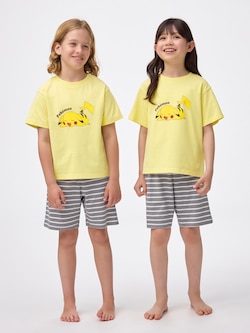 KIDS(男女兼用)コットンラウンジセット(半袖&ショートパンツ) Pokemon