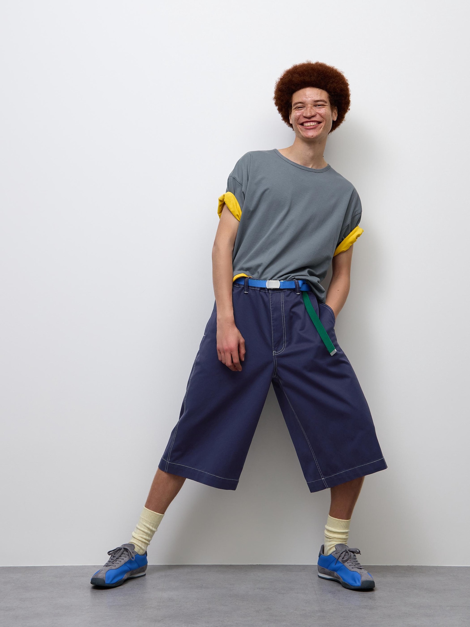 GU公式 | ツイルバギークロップドパンツ ST(ユニセックス)
