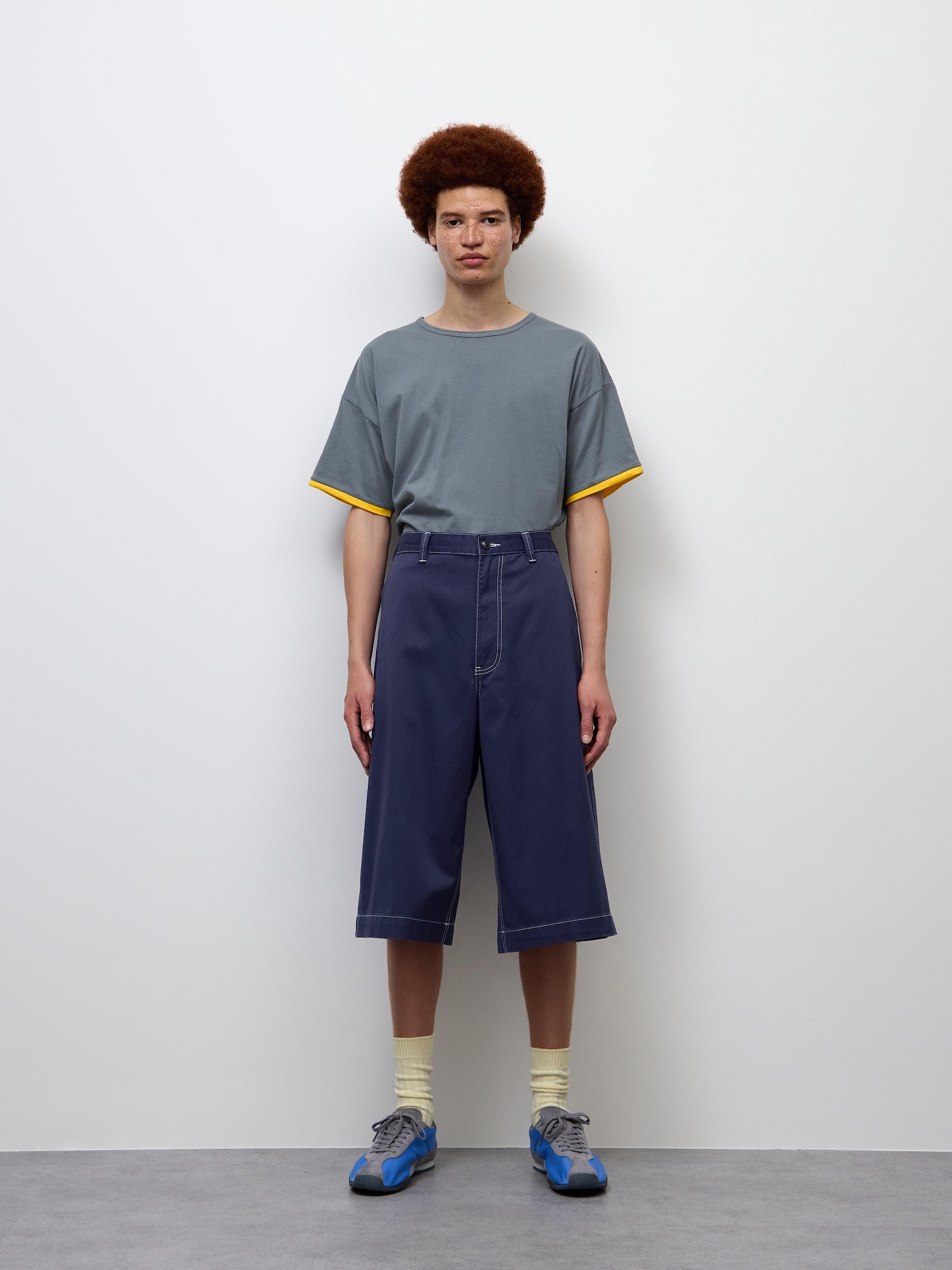 GU公式 | ツイルバギークロップドパンツ ST(メンズ)