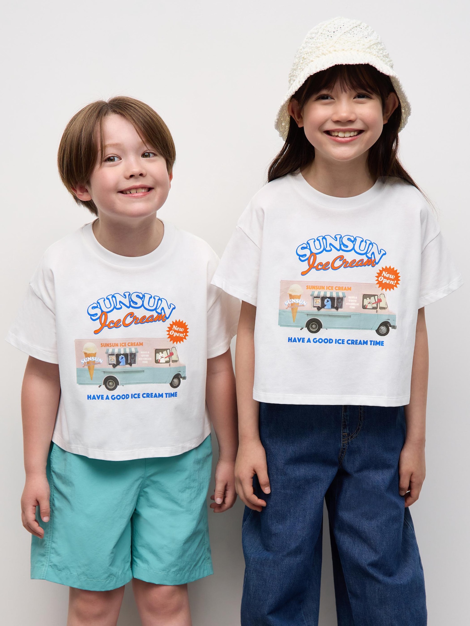 KIDSグラフィッククロップドT パペットスンスン