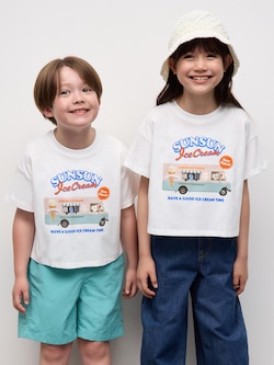 KIDSグラフィッククロップドT パペットスンスン