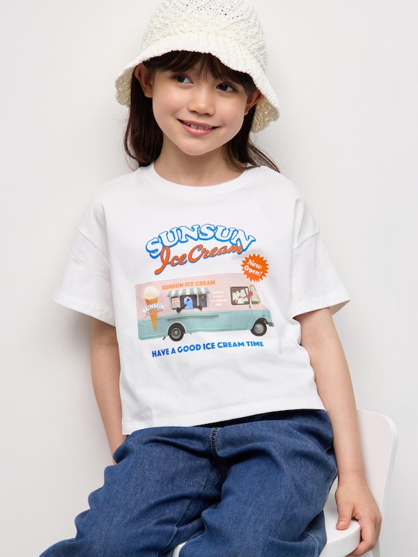 KIDSグラフィッククロップドT パペットスンスン