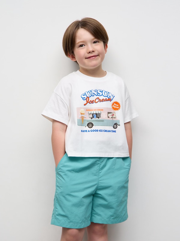 KIDSグラフィッククロップドT パペットスンスン