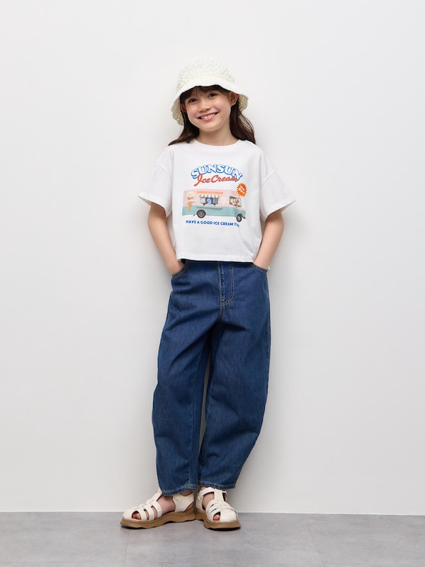 KIDSグラフィッククロップドT パペットスンスン