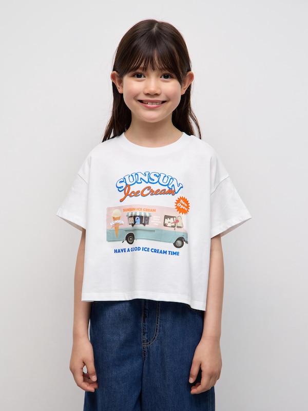 KIDSグラフィッククロップドT パペットスンスン