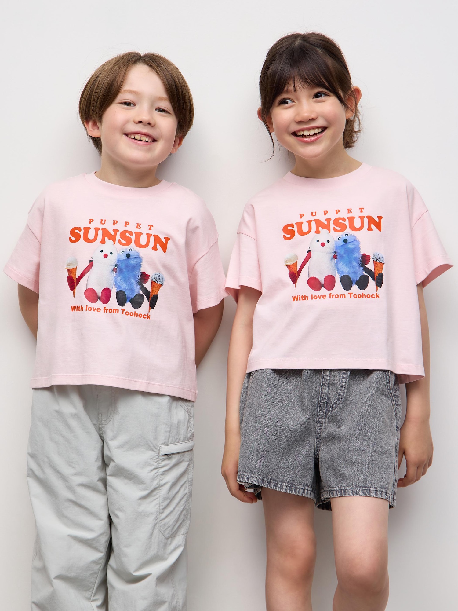 KIDSグラフィッククロップドT パペットスンスン