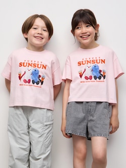 KIDSグラフィッククロップドT パペットスンスン