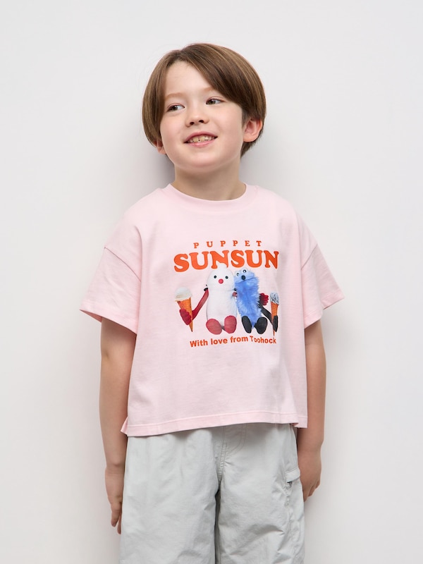 KIDSグラフィッククロップドT パペットスンスン