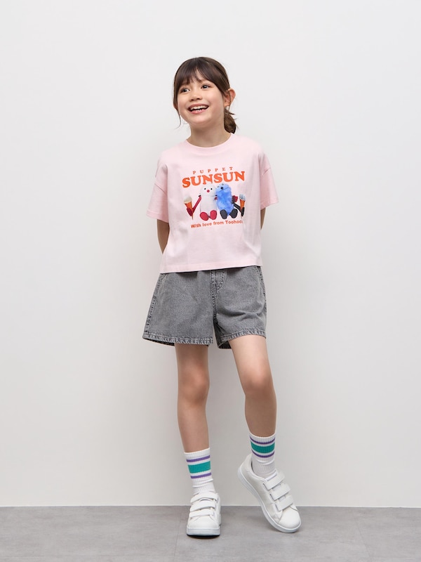 KIDSグラフィッククロップドT パペットスンスン