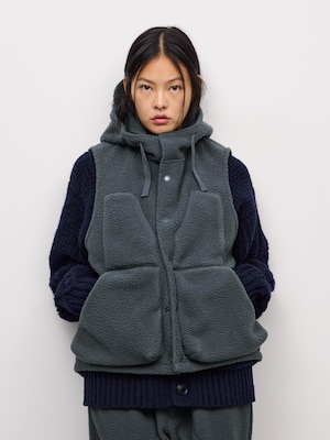 フリースフーデッドオーバーサイズベスト ENGINEERED GARMENTS (オーバーサイズフィット)