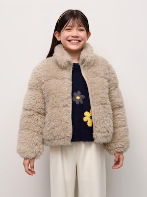 GIRLSウォームパデッドフラッフィーブルゾン