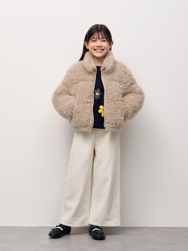 GIRLSウォームパデッドフラッフィーブルゾン