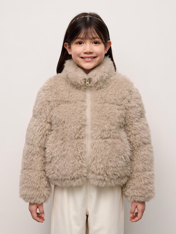 GIRLSウォームパデッドフラッフィーブルゾン