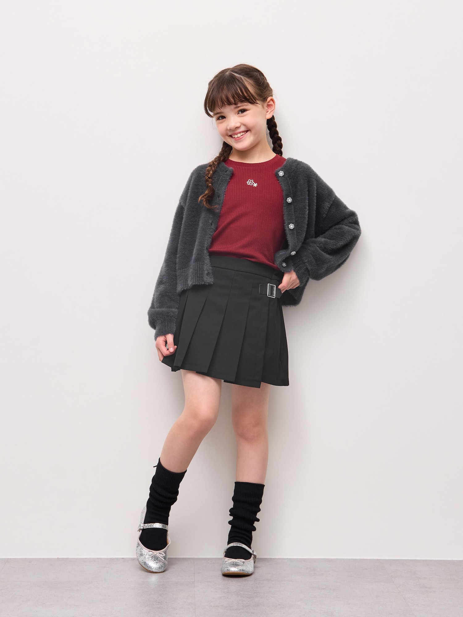 小物 GU GU公式 | GIRLSプリーツラップミニスコート PF(キッズ)