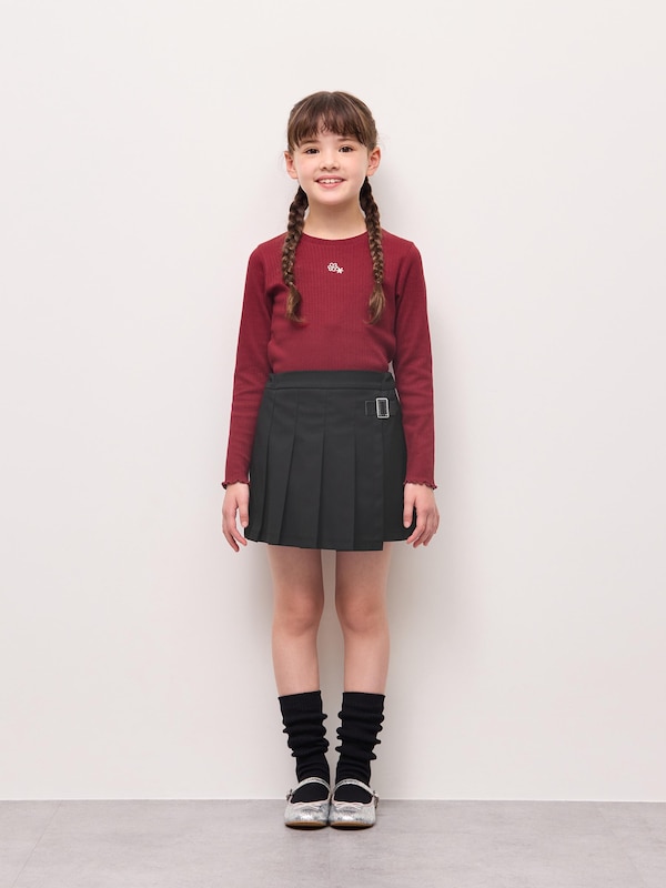 GIRLSプリーツラップミニスコート PF