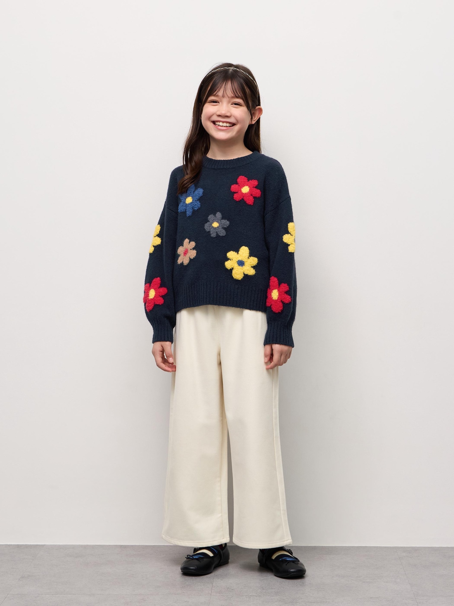 GIRLS起毛ワイドパンツ