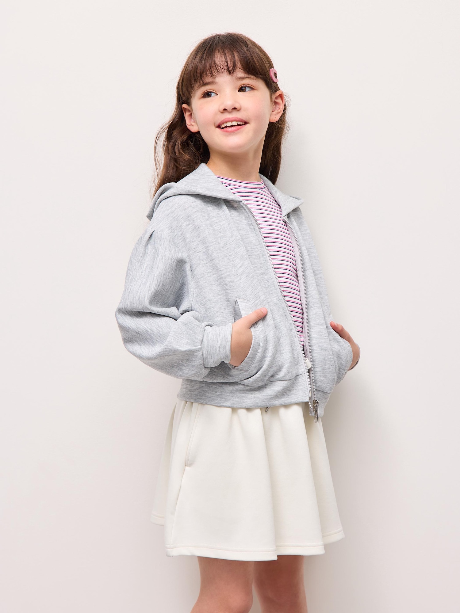 GIRLSスムーススウェットフルジップパーカ CZ