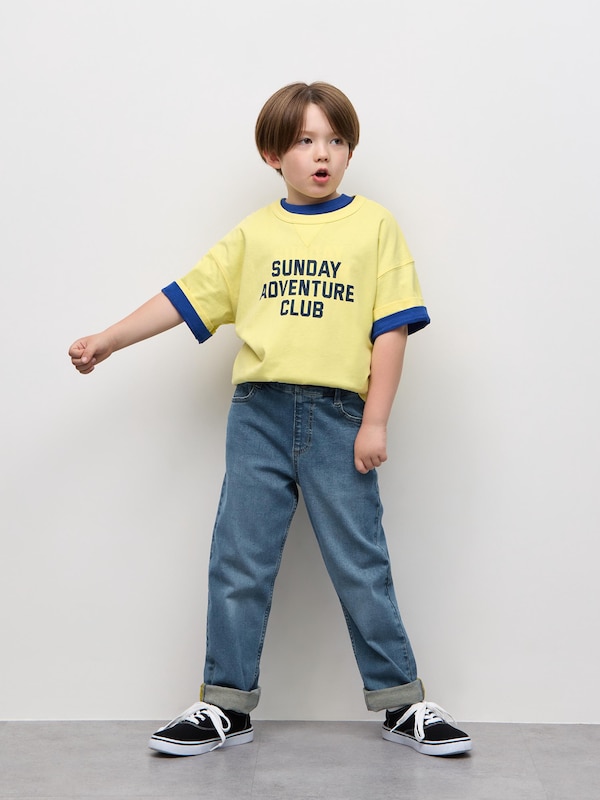 KIDSデニムストレッチストレートパンツ ST