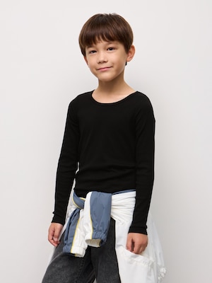 KIDSウォームリブクルーネックT(長袖)