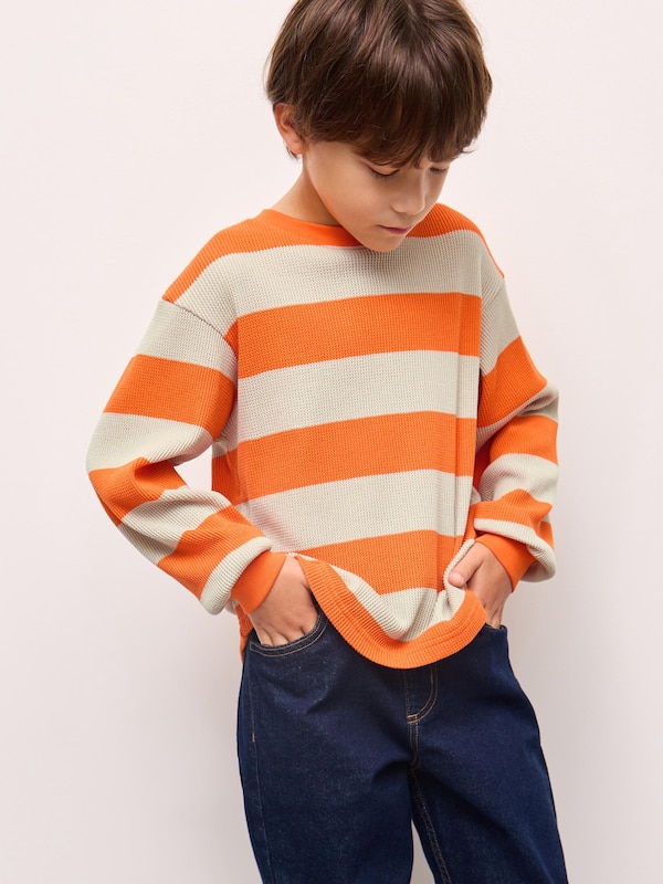 KIDSワッフルボーダーT(長袖)UL