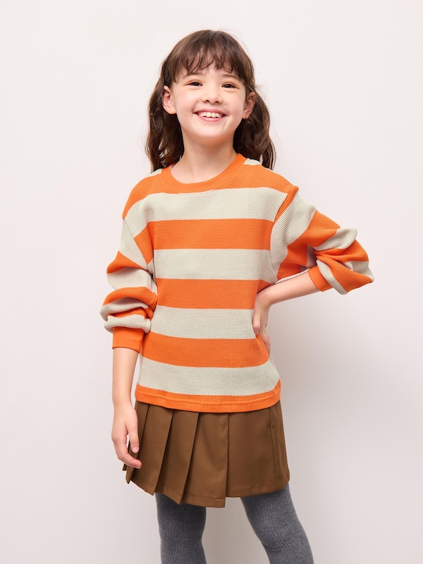 KIDSワッフルボーダーT(長袖)UL