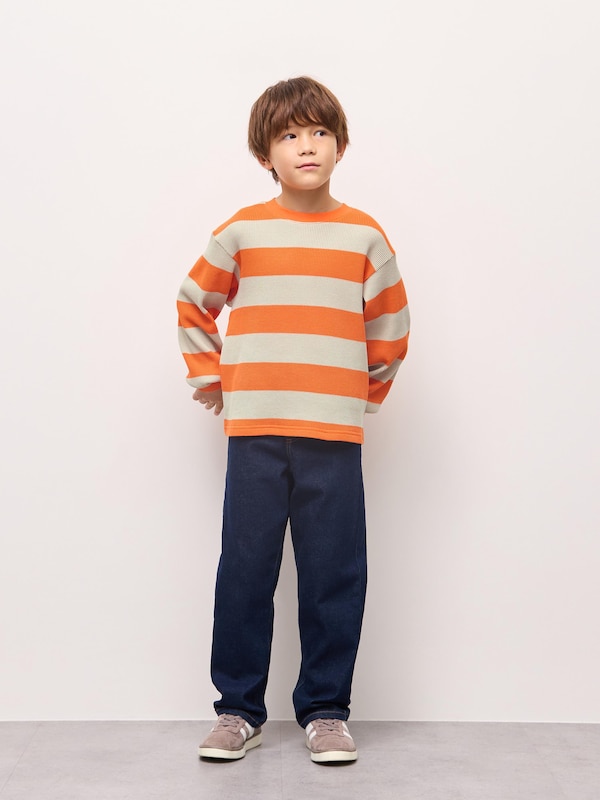 KIDSワッフルボーダーT(長袖)UL